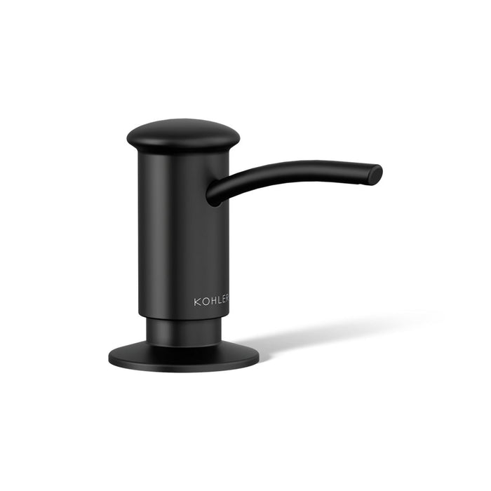 KOHLER K-1895-C Contemporary Design Soap/lotion Dispenser, Matte Black - 3/4 view of product