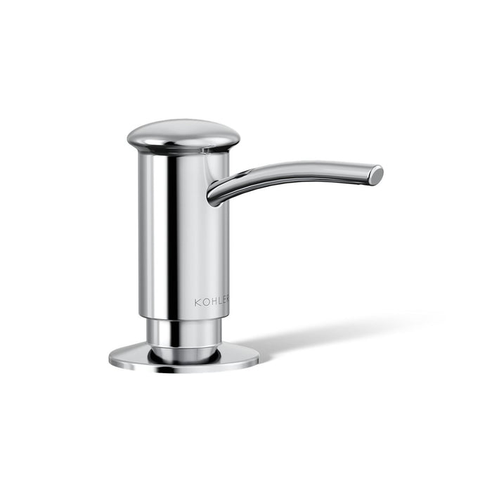 KOHLER K-1895-C Contemporary Design Soap/lotion Dispenser, Polished Chrome - 3/4 view of product