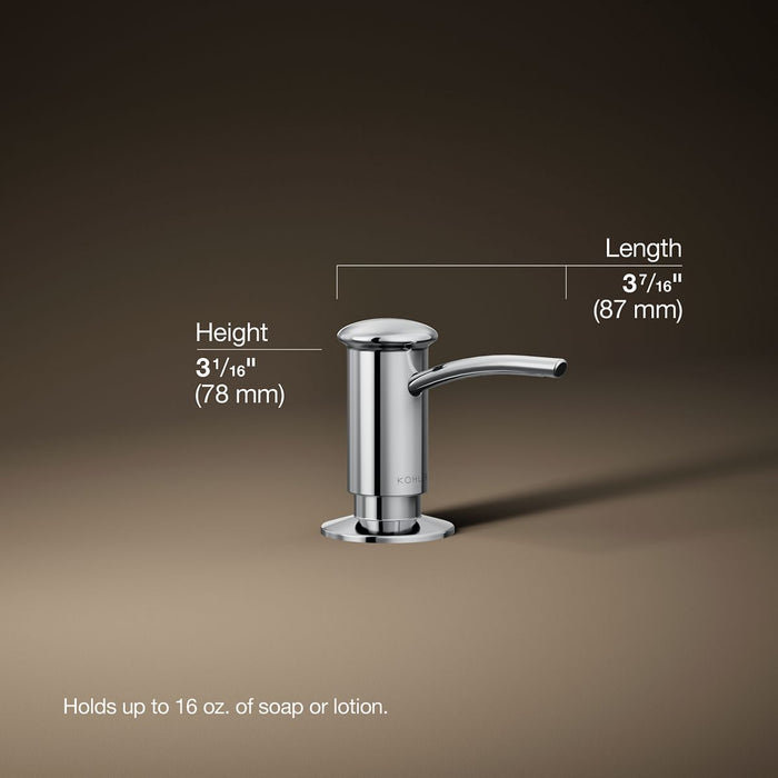3/4 view of product with dimensions