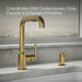 KOHLER K-1895-C Contemporary Design Soap/lotion Dispenser, Vibrant Brushed Moderne Brass - close-up view of product detail