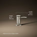 3/4 view of product with dimensions