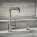 KOHLER K-1895-C Contemporary Design Soap/lotion Dispenser, Vibrant Brushed Nickel - close-up view of product detail