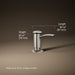 3/4 view of product with dimensions