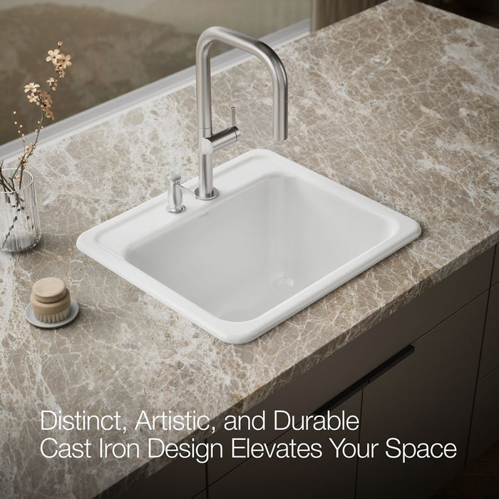 KOHLER K-19017-2 Glen Falls 25" top-/undermount single-bowl utility sink