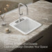 KOHLER K-19022-3 Park Falls 21" top-/undermount single-bowl utility sink, white - view 2