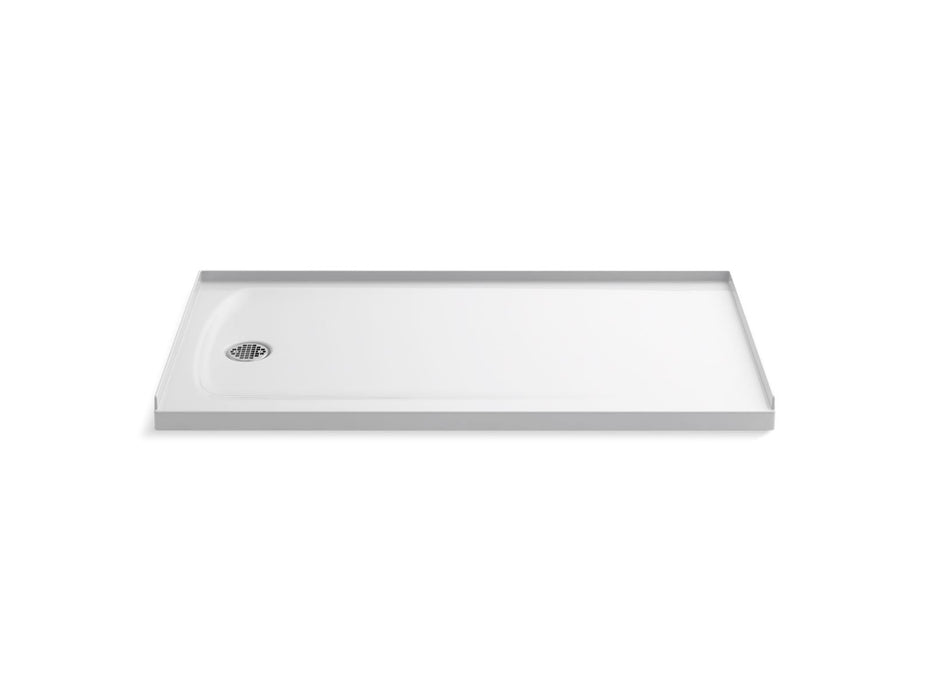 KOHLER K-1937-0 K-1937 Ballast 60" x 32" Alcove Shower Base, Left Drain, white