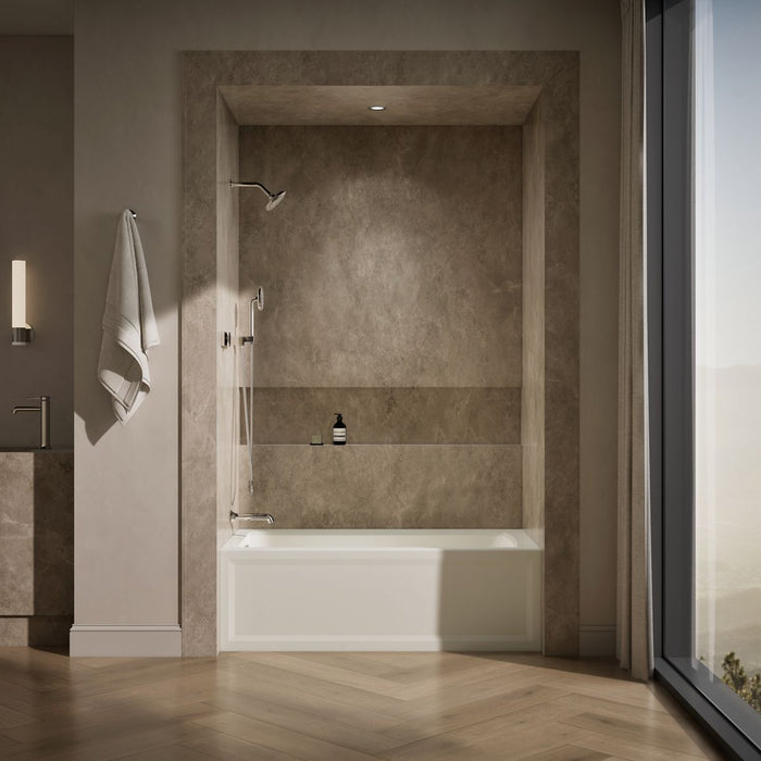 KOHLER K-1946-LA Archer 60" x 30" alcove bath, left drain, biscuit - view 5