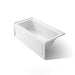 KOHLER K-1946-LAW Archer 60" x 30" alcove bath with Bask heated surface, alcove left drain, white