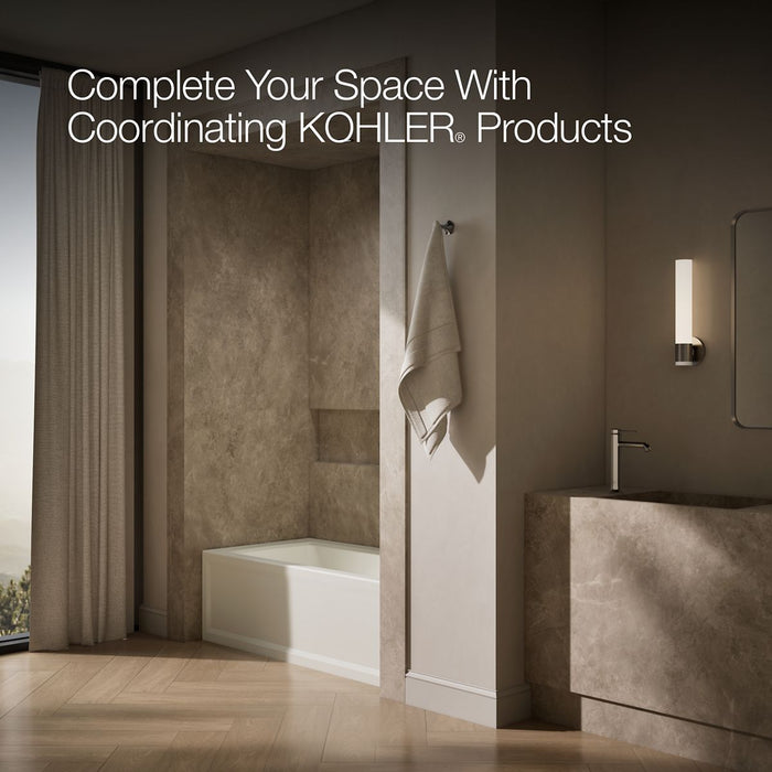 KOHLER K-1946-RAW Archer 60" x 30" alcove bath with Bask heated surface, right drain