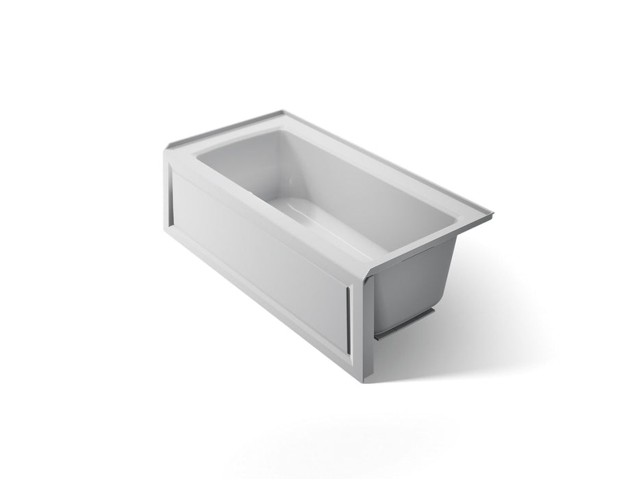 KOHLER K-1946-RAW Archer 60" x 30" alcove bath with Bask heated surface, right drain