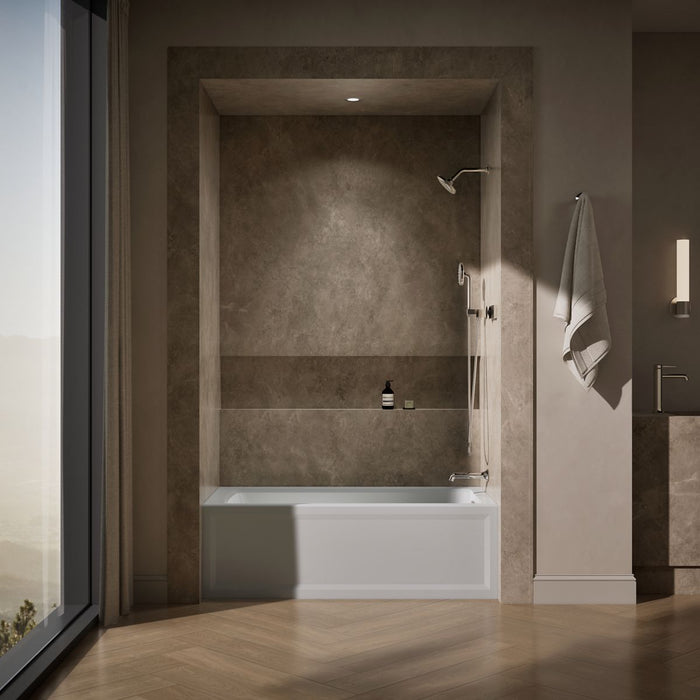 KOHLER K-1946-RAW Archer 60" x 30" alcove bath with Bask heated surface, right drain