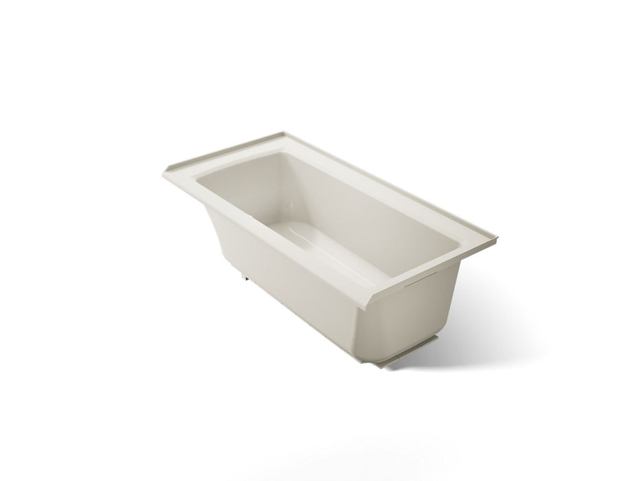 KOHLER K-1946-RW Archer 60" x 30" alcove bath with Bask heated surface, right drain, biscuit