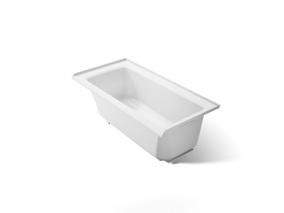 KOHLER K-1946-RW Archer 60" x 30" alcove bath with Bask heated surface, right drain, white