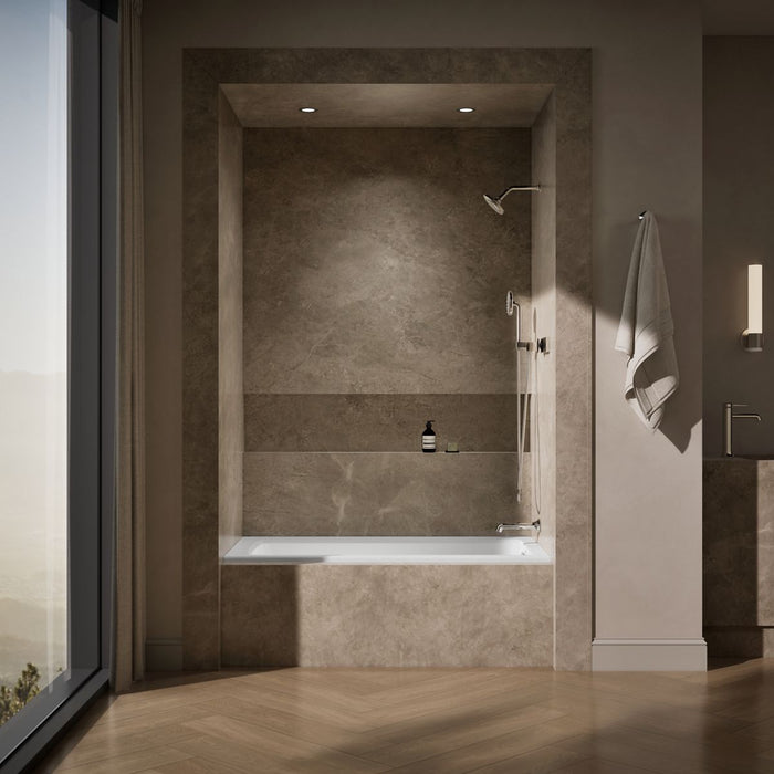 KOHLER K-1946-RW Archer 60" x 30" alcove bath with Bask heated surface, right drain, white - view 5