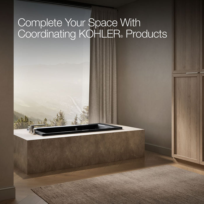 KOHLER K-1946-W1 Archer 60" x 30" drop-in bath with Bask heated surface, black black - view 3