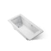 KOHLER K-1946-W1 Archer 60" x 30" drop-in bath with Bask heated surface, ice grey