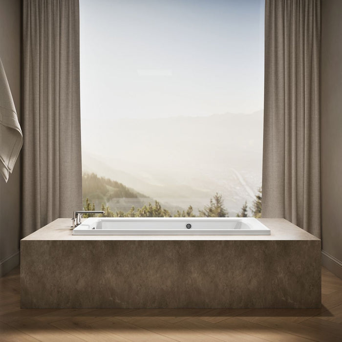 KOHLER K-1946-W1 Archer 60" x 30" drop-in bath with Bask heated surface, white - view 4