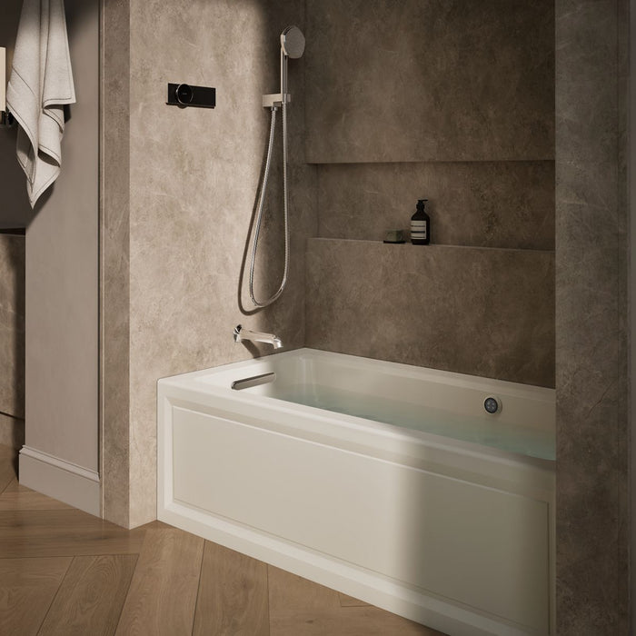 KOHLER K-1947-GHLAW Archer 60" x 30" integral apron Heated BubbleMassage air bath with Bask heated surface and left-hand...