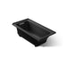 KOHLER K-1947-GHLF Archer 60" x 30" alcove Heated BubbleMassage air bath, left drain, black black