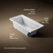 KOHLER K-1947-GHLF Archer 60" x 30" alcove Heated BubbleMassage air bath, left drain, ice grey - view 5