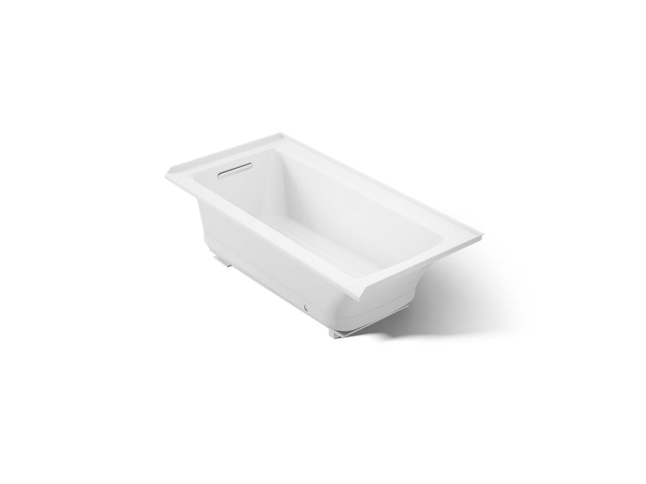 KOHLER K-1947-GHLF Archer 60" x 30" alcove Heated BubbleMassage air bath, left drain, white