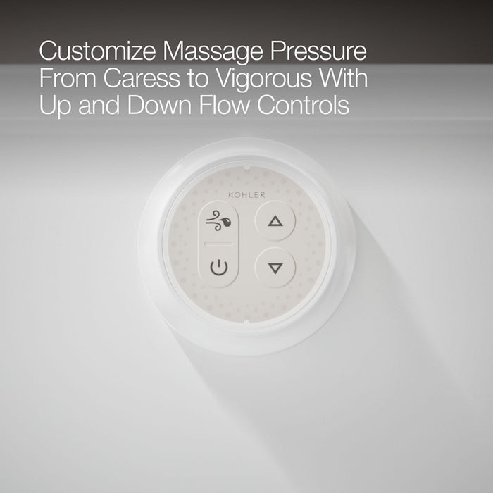 KOHLER K-1947-GHLF Archer 60" x 30" alcove Heated BubbleMassage air bath, left drain, white - view 5