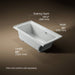 KOHLER K-1947-GHLW Archer 60" x 30" alcove Heated BubbleMassage air bath with Bask heated surface, left drain, ice grey -...