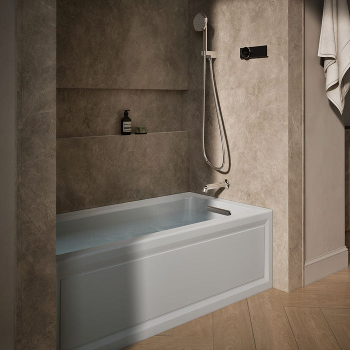 KOHLER K-1947-GHRA Archer 60" x 30" alcove Heated BubbleMassage air bath, right drain, ice grey - view 3