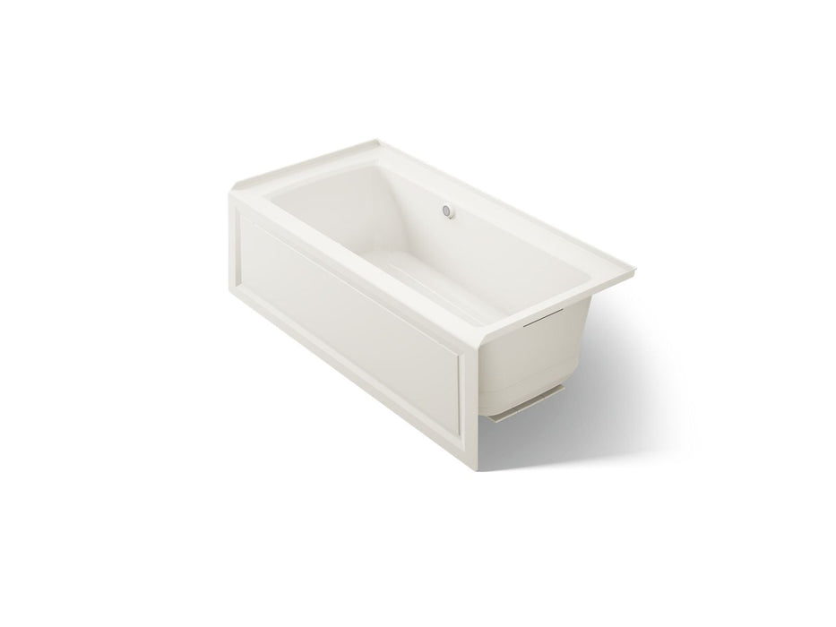 KOHLER K-1947-GHRAW Archer 60" x 30" alcove Heated BubbleMassage air bath with Bask heated surface, right drain, biscuit
