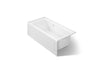KOHLER K-1947-GHRAW Archer 60" x 30" alcove Heated BubbleMassage air bath with Bask heated surface, right drain, white