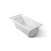 KOHLER K-1947-GHRF Archer 60" x 30" alcove Heated BubbleMassage air bath, right drain, ice grey