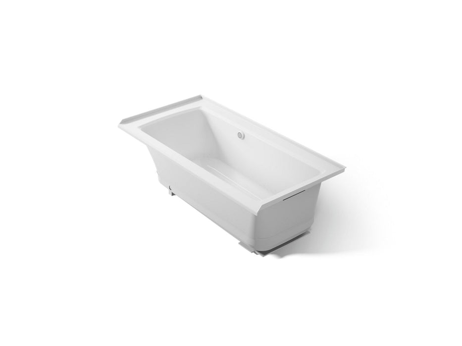 KOHLER K-1947-GHRF Archer 60" x 30" alcove Heated BubbleMassage air bath, right drain, ice grey