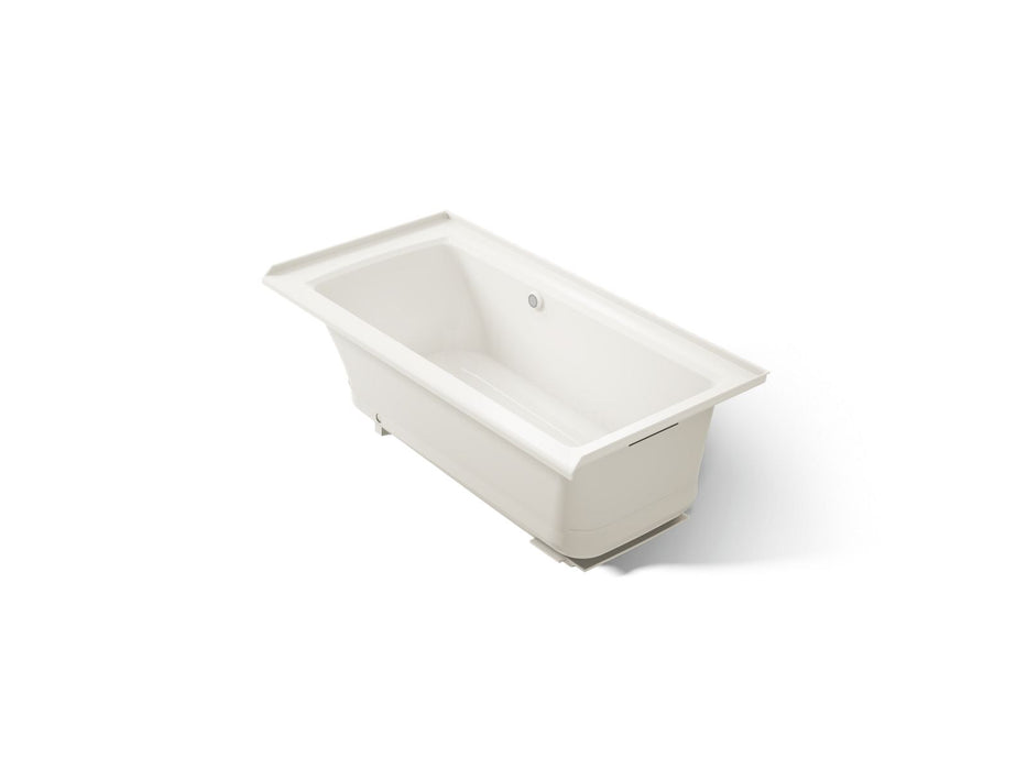 KOHLER K-1947-GHRW Archer 60" x 30" alcove Heated BubbleMassage air bath with Bask heated surface, right drain, biscuit