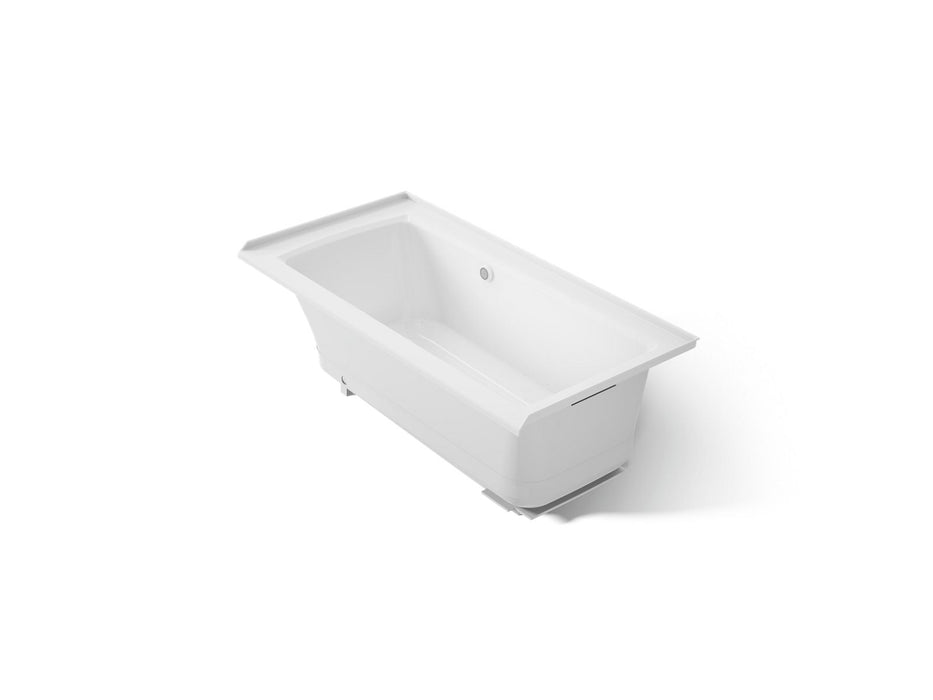 KOHLER K-1947-GHRW Archer 60" x 30" alcove Heated BubbleMassage air bath with Bask heated surface, right drain, white