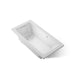 KOHLER K-1947-GHW Archer 60" x 30" drop-in Heated BubbleMassage air bath with Bask heated surface, ice grey