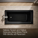 KOHLER K-1947-H Archer 60" x 30" drop-in whirlpool bath with heat and Comfort Depth design, black black - view 5