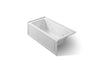 KOHLER K-1947-HLA Archer 60" x 30" alcove heated whirlpool bath, left drain, ice grey