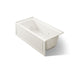 KOHLER K-1947-HRA Archer 60" x 30" alcove heated whirlpool bath, right drain, biscuit