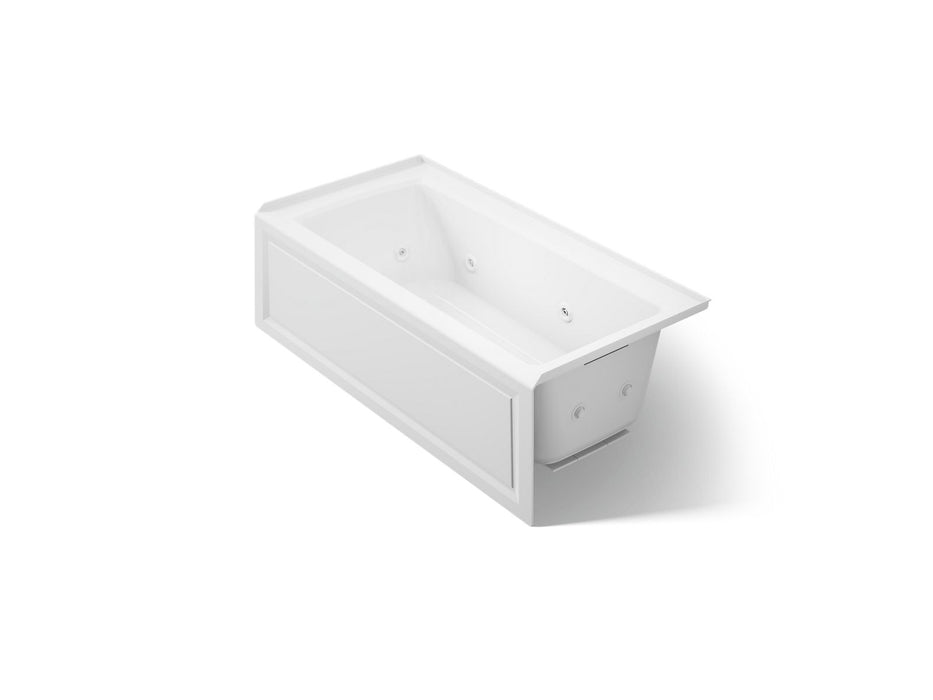 KOHLER K-1947-HRA Archer 60" x 30" alcove heated whirlpool bath, right drain, white