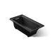 KOHLER K-1947-L Archer 60" x 30" alcove whirlpool bath, left drain, black black