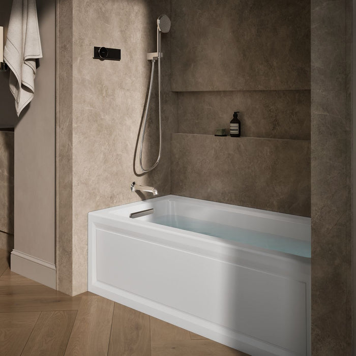 KOHLER K-1947-LA Archer 60" x 30" alcove whirlpool bath, left drain