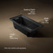 KOHLER K-1947-LH Archer 60" x 30" alcove heated whirlpool bath, left drain, black black - view 5