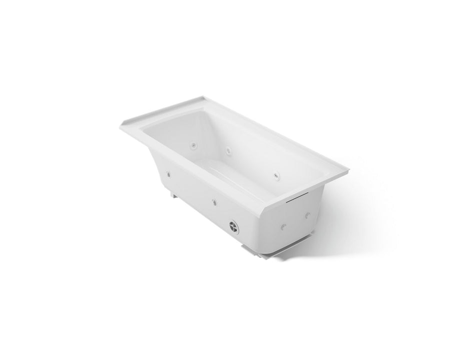 KOHLER K-1947-R Archer 60" x 30" alcove whirlpool bath, right drain, white
