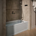 KOHLER K-1947-RA Archer 60" x 30" alcove whirlpool bath, right drain, ice grey - view 3