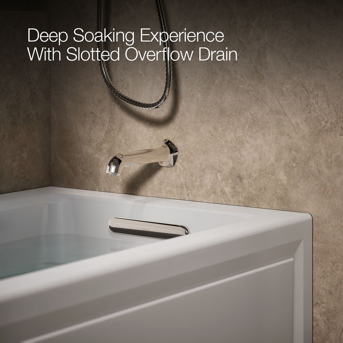 KOHLER K-1947-RA Archer 60" x 30" alcove whirlpool bath, right drain, ice grey - view 4
