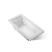 KOHLER K-1947-W1 Archer 60" x 30" drop-in whirlpool bath with Bask heated surface, ice grey