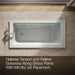KOHLER K-1947-W1 Archer 60" x 30" drop-in whirlpool bath with Bask heated surface, ice grey - view 5
