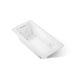KOHLER K-1947-W1 Archer 60" x 30" drop-in whirlpool bath with Bask heated surface, white