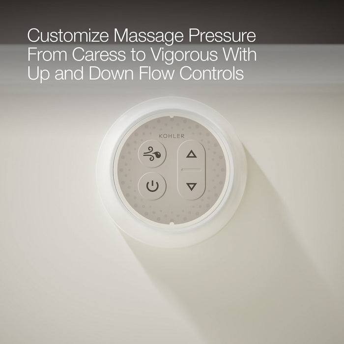KOHLER K-1947-XGHLA Archer 60" x 30" alcove Heated BubbleMassage air bath and whirlpool, left drain, biscuit - view 5