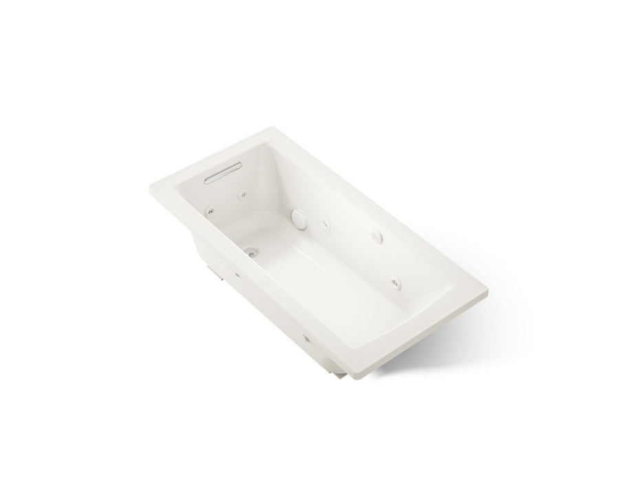 KOHLER K-1947-XHGH Archer 60" x 30" drop-in Heated BubbleMassage air bath with whirlpool, biscuit